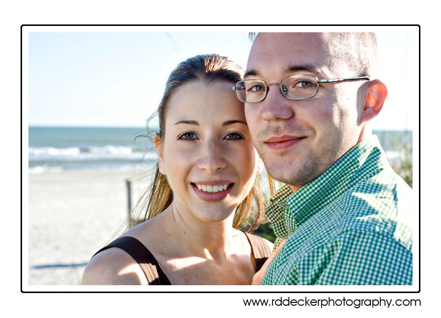 Cathy and Caleb on Atlantic Beach in North Carolina