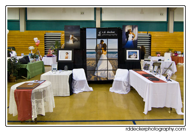 My booth at the Jacksonville NC Bridal Show