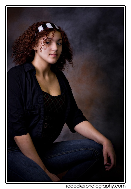 Senior Photo in my North Carolina portrait studio.